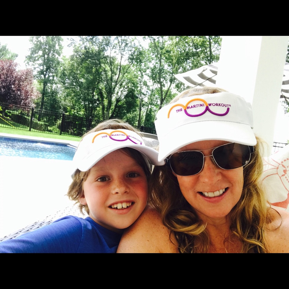 ‘THE MARTINI WORKOUT’ brand visors.